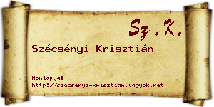 Szécsényi Krisztián névjegykártya